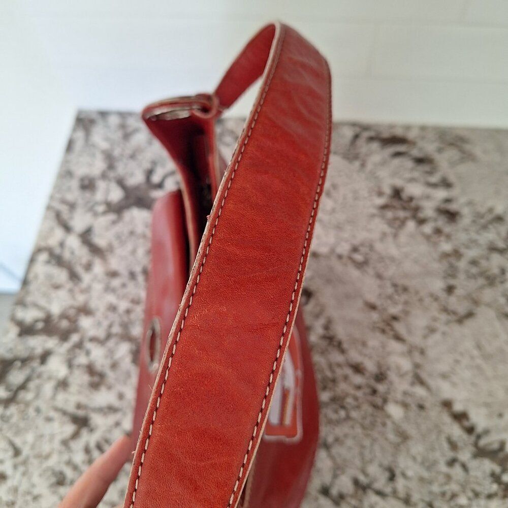 Cole Haan Red Leather Tote with Cassette Graphic. Cute and Classic! - Picture 6 of 14